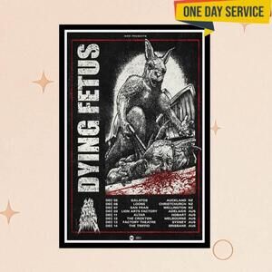 Dying Fetus New Zealand Australia Tour 2025 Poster